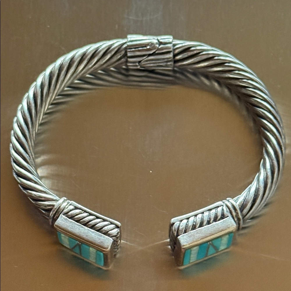 Silver and Turquoise Bracelet - Picture 11 of 13